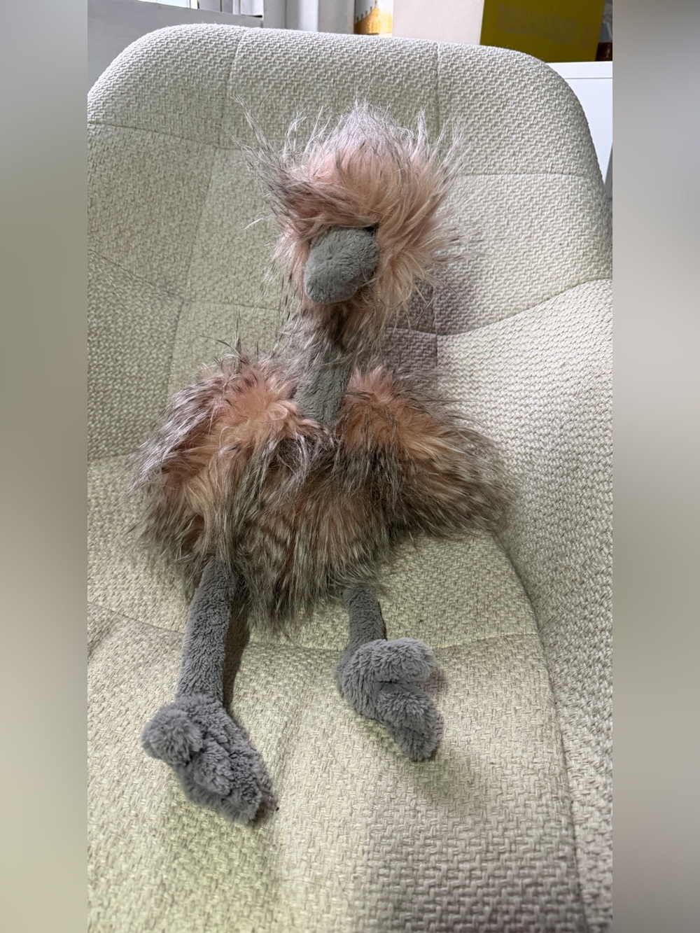 NWT retired Jellycat Odette Ostrich Plush 20” Stuffed Animal w/Dust Bag ODE20